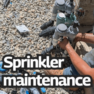 Loose Dirt tech repairing a sprinkler system