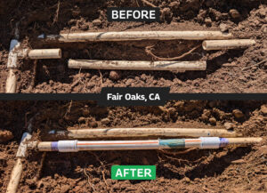 Sprinkler line repaired by Loose Dirt - Fair Oaks, CA