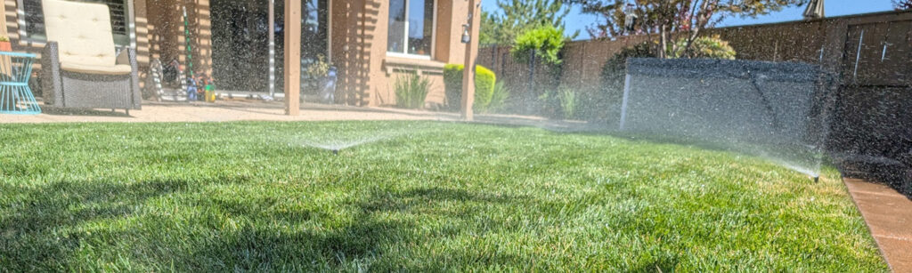 Loose Dirt combined tailored lawn care and expert irrigation services for this backyard