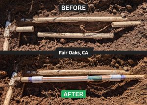 Sprinkler line repaired by Loose Dirt - Fair Oaks, CA