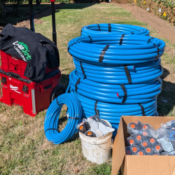 Supplies for a new sprinkler installation